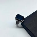 Turkish Big Black Stone Ring For Boys With Premium Ring Box